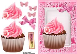 Scrummy Strawberry & Chocolate Cupcake