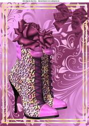 Lovely Purple Leopard Print Boots A4