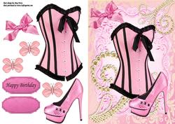 Lovely Pink Corset & Shoe