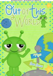 Little Green Alien Out of This World A4