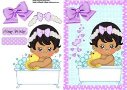 Little Girl Taking a Bath