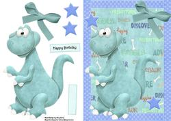 Lovely Big Blue Dinosaur