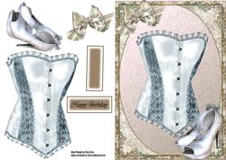 Beautiful White Corset with Matching Shoes
