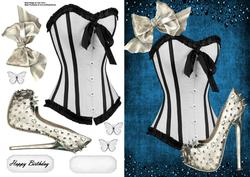 Lovely Silver Corset with Punk Style Shoe