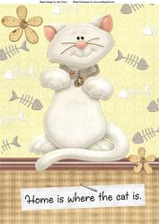 Lovely White Cat A4