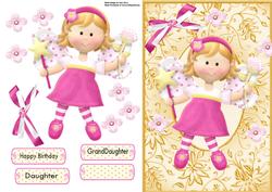 Lovely Pink Fairy with Her Star Wand