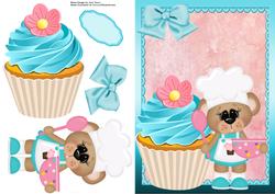 Lovely Cupcake Baking Bear