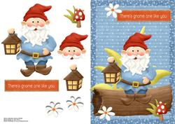 Lovely Little Gnome Sat on a Log