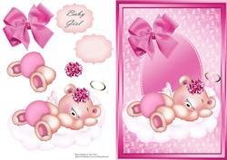 Gorgeous Baby Girl Teddy Bear on a Cloud