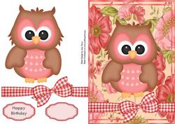 Lovely Pink Breasted Owl