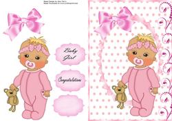Baby Girl in Pink Baby Grow