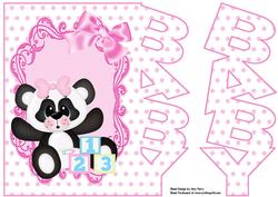 Lovely Girl Panda Baby Card