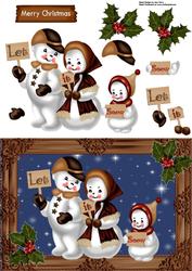 Family of Snowmen Brown