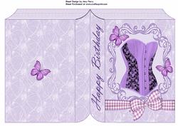 Beautiful Lilac Corset Book Card