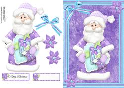 Lovely Santa in Purple Suit