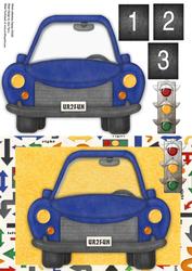 Beep Beep! Blue Birthday Car