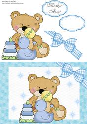 Adorable Baby Boy Teddy with Toy's
