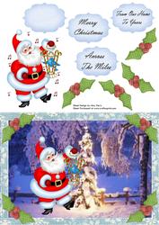 Jolly Santa Snow Scene