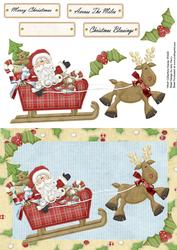 Santa & His Reindeer Guiding the Way