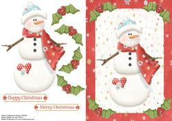 Snowman with Red Scarf