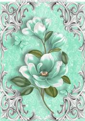 Beautiful Aqua Flower Bunch A4