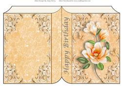 Beautiful Orange Flower Bunch Book Card