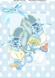 Blue Baby Boy Bit's & Bob's A4