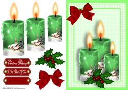 Beautiful Green Christmas Candle's