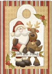 Santa & Reindeer "such Deer Friends" A4