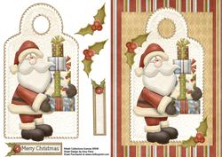 Santa Juggling a Stack of Presents