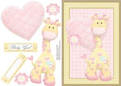 Lovely Pink & Yellow Giraffe