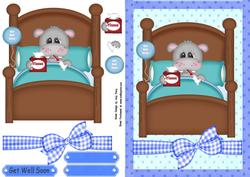 Hippo Resting in Bed