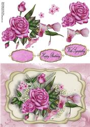 Beautiful Pink Rose Spray