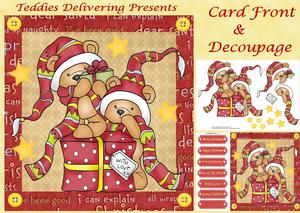 Teddies Delivering Presents 8x8 Mini Kit