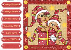 Christmas Teddies in a Box 8x8