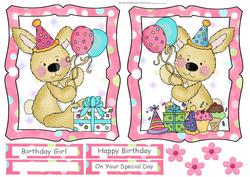 Cute Birthday Bunny Toppers
