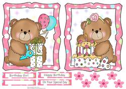 Cute Birthday Bear Toppers