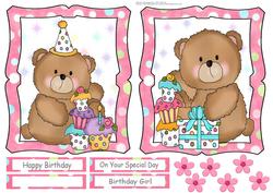 Cute Teddy Bears with Cakes & Presents Toppers