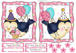 Cute Birthday Bird Toppers