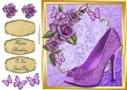 Beautiful Lilac Shoe & Roses's 8x8