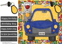 Blue Car 8x8