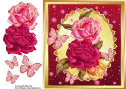 Beautiful Multicoloured Roses 8x8