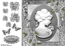 Beautiful Silver Cameo 8x8
