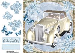 Beautiful Cream Wedding Car 8x8