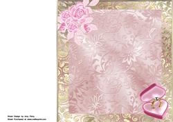 Pink Rose Insert with Engagement Ring 8x8