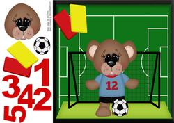 Footie Bear with Goal Post's 8x8