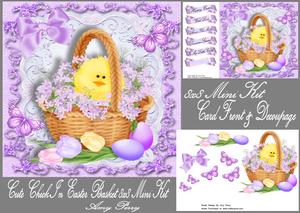 Cute Chick in Easter Basket 8x8 Mini Kit