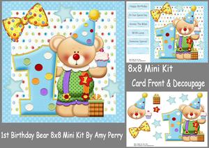 1st Birthday Bear 8x8 Mini Kit
