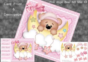 Pink Angel Bear 8x8 Mini Kit