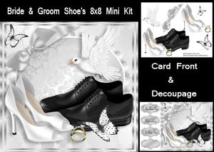 Bride & Groom Shoe's 8x8 Mini Kit